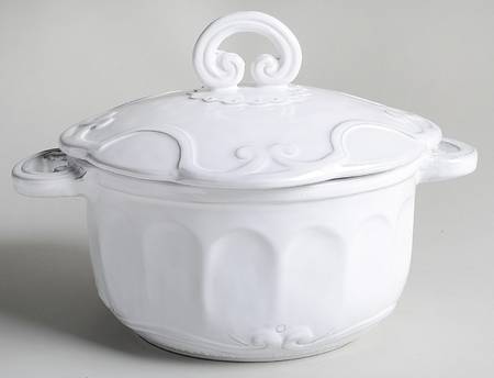 Arte Italica Bella Bianca 2.5 Qt Round Covered Casserole