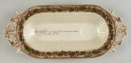 Amscan Holiday Traditions 2 Part Olive Dish