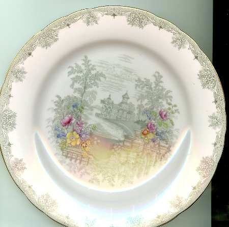 Queens Garden (Pink, Scalloped) by John  Aynsley & Sons