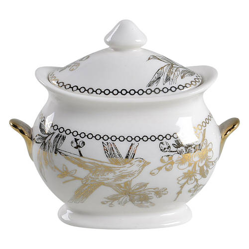 222 Fifth (PTS) Adelaide Electroplate Gold (Shiny Gold Not Brown) Sugar Bowl & Lid