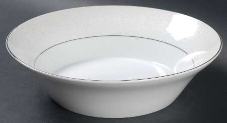 Brentwood White Lace 9" Round Vegetable Bowl