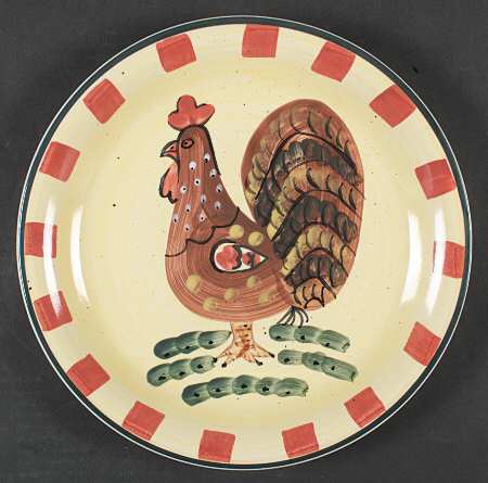 Red Check Rooster by Baum Brothers