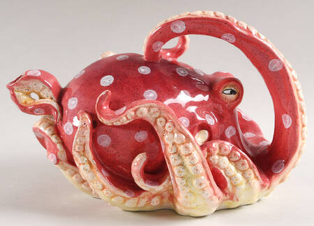 Octopus Red by Blue Sky