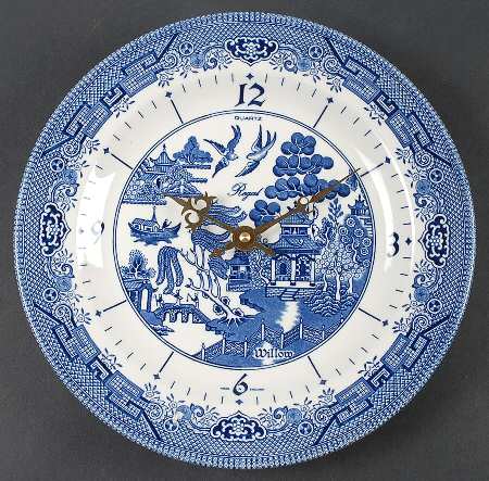Churchill Willow Blue (Georgian Shape) Clock Plate