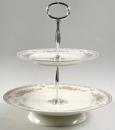 Celebrity Elizabeth 11 1/4" 2 Tier Footed Serving Tray (DP,SP,FR) HC