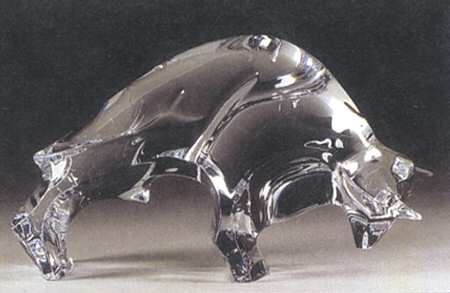Baccarat Baccarat Crystal Figurines Bull-Large - No Box