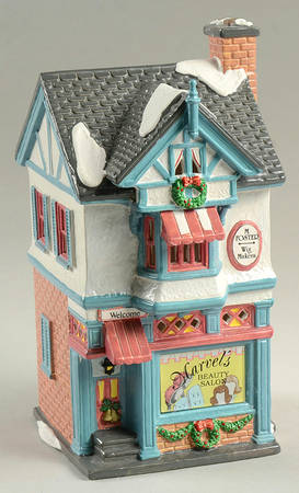 Department 56 Snow Village Marvel's Beauty Salon - With Box