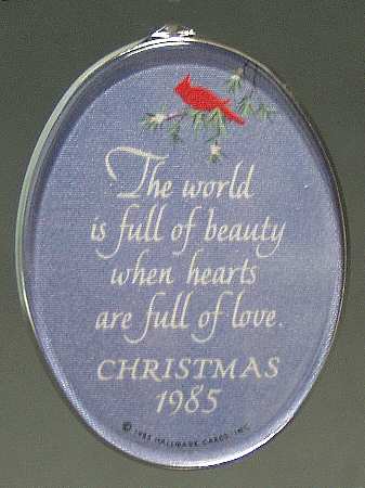 Hallmark 1985 Hallmark Christmas Ornaments Heart Full Of Love - Boxed