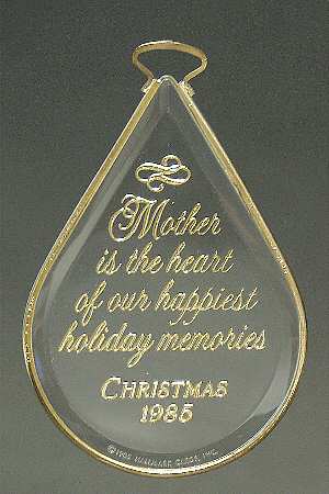 Hallmark 1985 Hallmark Christmas Ornaments Mother - Boxed