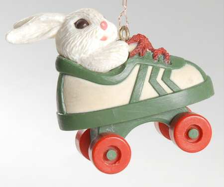 Hallmark 1984 Hallmark Christmas Ornaments Roller Skating Rabbit - Boxed