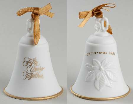Hallmark 1987 Hallmark Christmas Ornaments 50 Yrs Together Bell - No Box