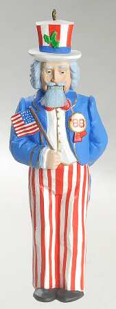Hallmark 1988 Hallmark Christmas Ornaments Uncle Sam Nutcracker - Boxed