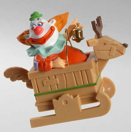 Hallmark 1988 Hallmark Christmas Ornaments Jingle Bell Clown-Musical - Boxed