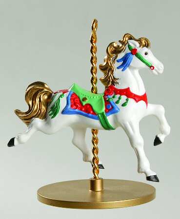 Hallmark 1989 Hallmark Christmas Ornaments Snow-Carousel Horse - No Box