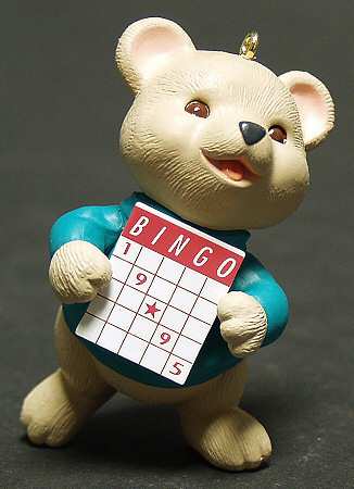 Hallmark 1995 Hallmark Christmas Ornaments Bingo Bear - Boxed