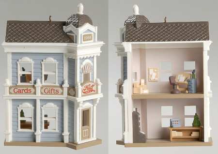 Hallmark Nostalgic Houses & Shops 1988-Hall Bro's Card Shop - Boxed