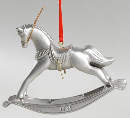 Hallmark Rocking Horse 1995-Anniversary Pewter Rocking Horse - Boxed