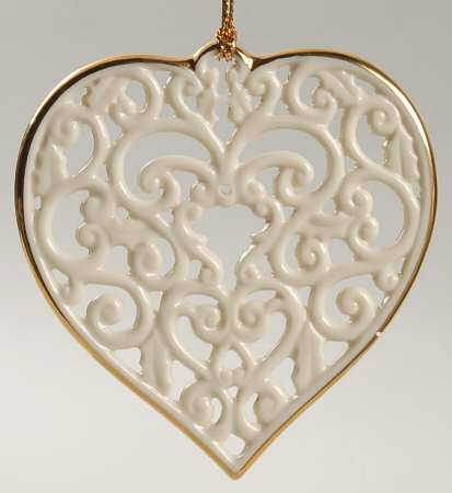 Lenox Lenox Christmas Ornament Pierced Heart - Boxed
