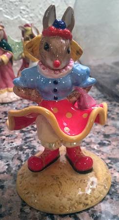 Royal Doulton Bunnykins Figurines Clarence The Clown - With Box