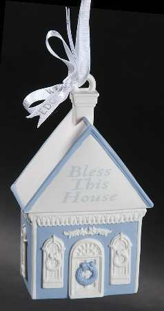 Wedgwood Wedgwood Christmas Ornament Bless This House - Blue - Boxed