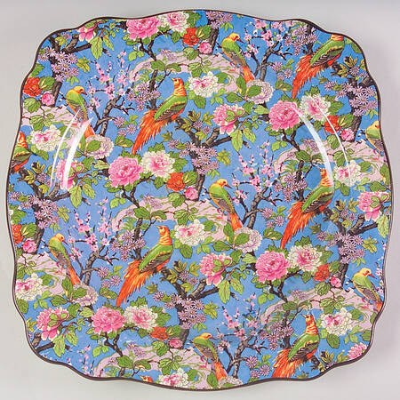 Blue Chintz (Black Trim) by Crown Ducal