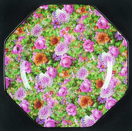 Pink Chintz (Black Trim) by Crown Ducal