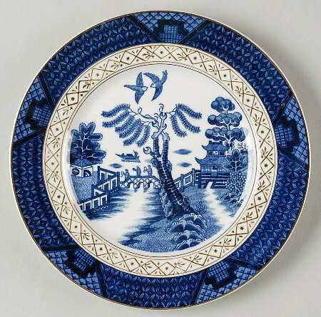 Craftsman (Japan) Willow Blue Salad Plate