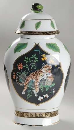 Lynn Chase Jaguar Jungle Large Ginger Jar & Lid