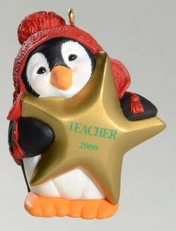 Hallmark 2000 Hallmark Christmas Ornaments Gold-Star Teacher - Boxed