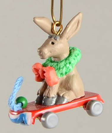 Hallmark 2000 Hallmark Christmas Ornaments Devoted Donkey-Miniature - With Box