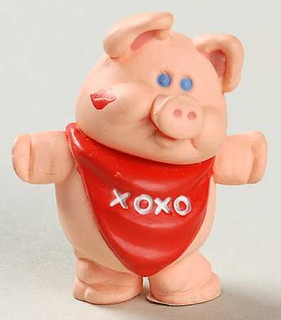 Hallmark Merry Miniatures 1990 Pig In Bandanna - Boxed