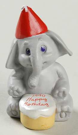 Hallmark Merry Miniatures 1990 Birthday Elephant - No Box