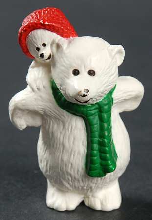 Hallmark Merry Miniatures 1990 Papa Polar Bear & Baby - Boxed