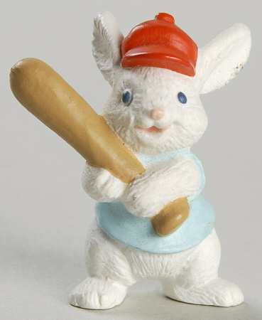 Hallmark Merry Miniatures 1990 Baseball Bunny - Boxed