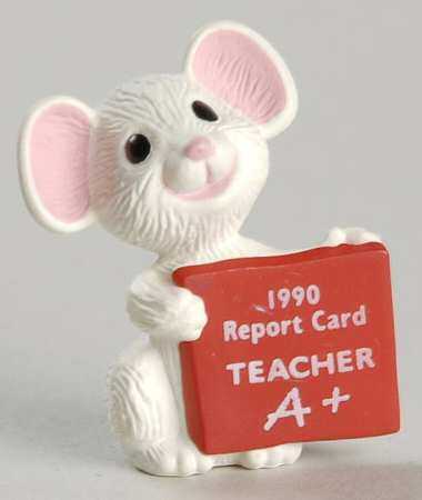 Hallmark Merry Miniatures 1990 Teacher Mouse - Boxed