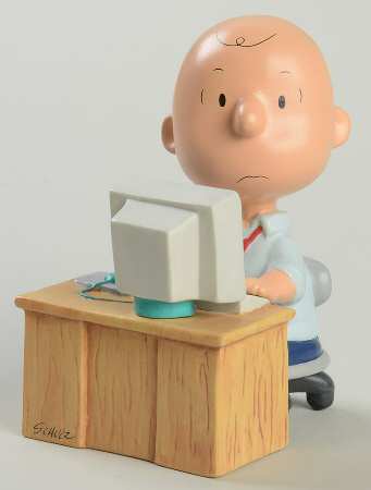 Hallmark Peanuts Gallery Cyber Chuck - Boxed