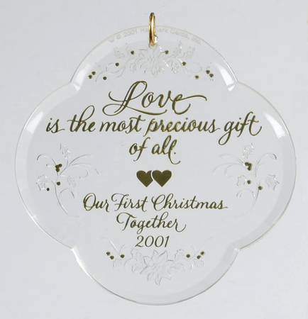 Hallmark 2001 Hallmark Christmas Ornaments Our First Christmas Together - Boxed