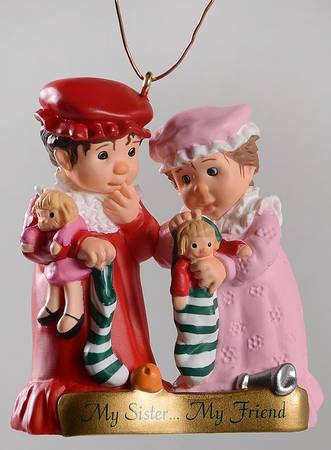 Hallmark 1999 Hallmark Christmas Ornaments Sister To Sister - Boxed