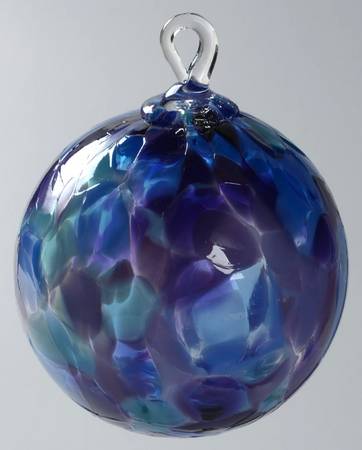 Glass Eye Studio Classic Ball Ornaments Violet Chip - No Box