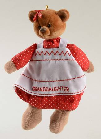 Hallmark 2002 Hallmark Christmas Ornaments Granddaughter-Cloth Bear - Boxed