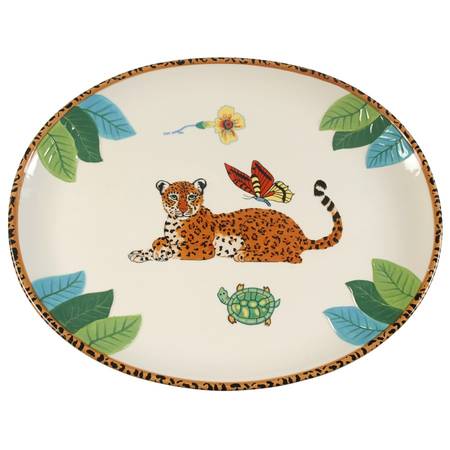Lynn Chase Jungle Jubilee 17 Oval Serving Platter