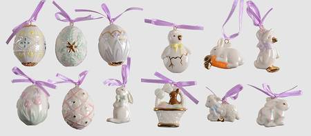 Lenox Easter Ornament Tree Boxed Set/12 Ornaments - Boxed