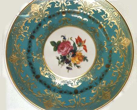 Raised Gold Flower Plates by Caverswall