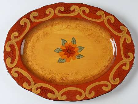 Casa Cristina Tuscan 16" Oval Serving Platter