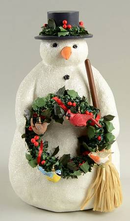 Hallmark 2005 Hallmark Christmas Ornaments Winter Friends-Snowman Wreath With Birds - No Box