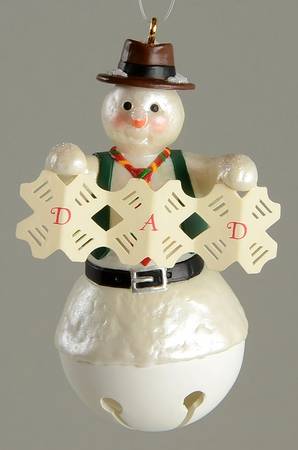 Hallmark 2005 Hallmark Christmas Ornaments Dad-Snowman Bell - With Box
