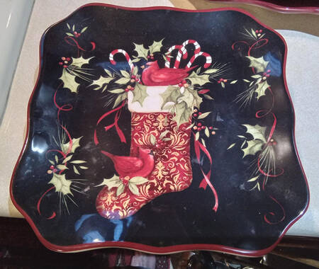 Certified International Vintage Christmas Dessert/Pie Plate