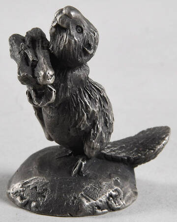 Hallmark Little Gallery Pewter Figurines Beaver With Sticks - No Box