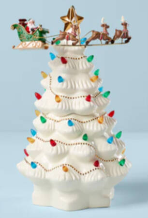 Lenox Treasured Traditions Lighted Tree With Movement - Boxed