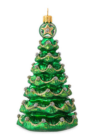 Juliska Glassware Berry and Thread Ornaments Green Tree - Boxed